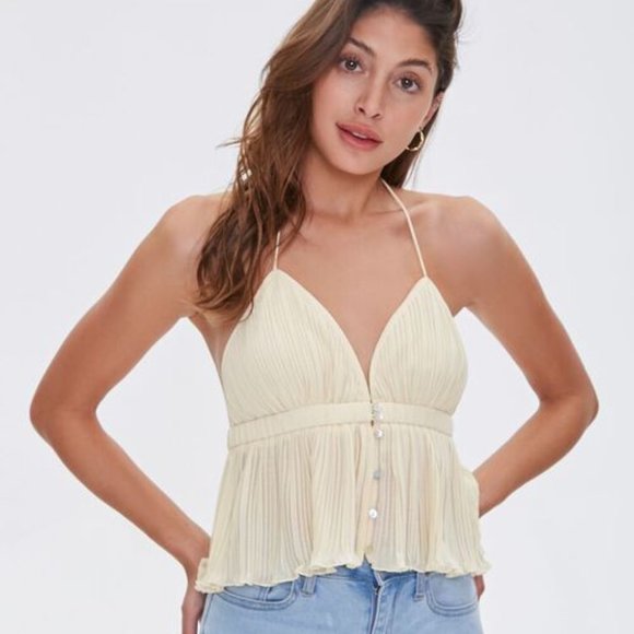 Forever 21 - Pleated Halter Top - Picture 1 of 2